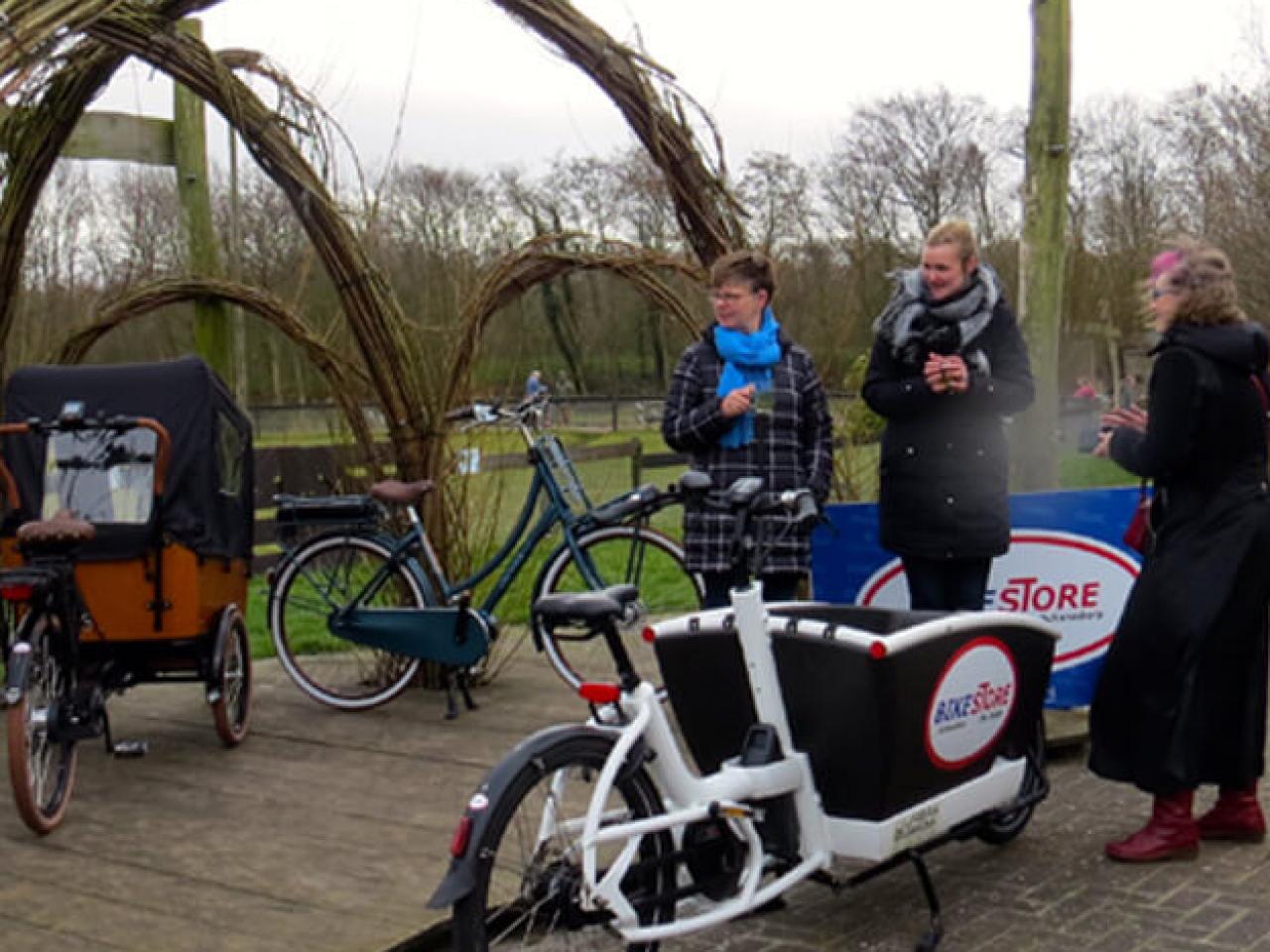 Bikestore was aanwezig met allerlei speciale elektrische fietsen