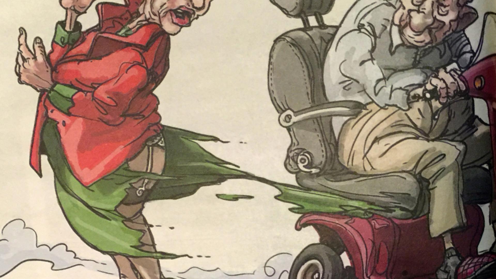 Uit: Helderse Courant, cartoon Frank Muntjewerff